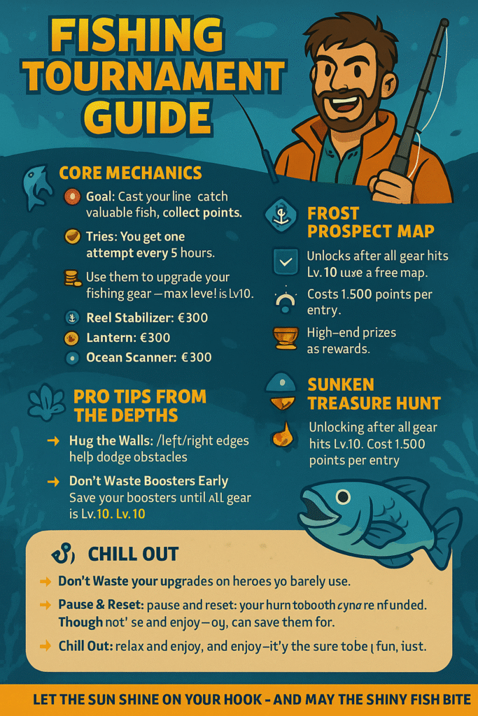 fishing tournament guides infographic